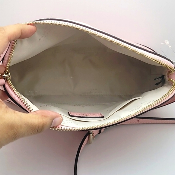 NWT KATE SPADE HANNA CROSSBODY BAG PURSE ROSY CHEEKS PINK LEATHER  MSRP $299 - Picture 6 of 7